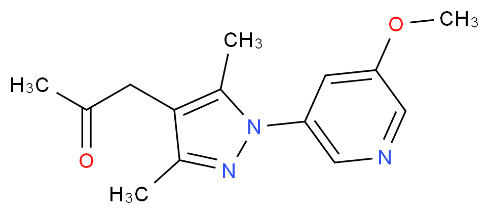 1-[1-(5-methoxypyridin-3-yl)-3,5-dimethyl-1H-pyrazol-4-yl]acetone_Molecular_structure_CAS_)
