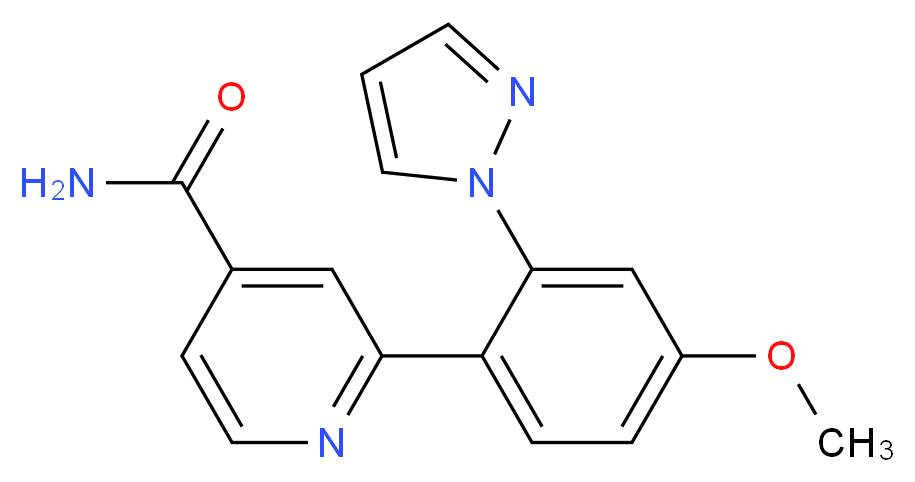 2-[4-methoxy-2-(1H-pyrazol-1-yl)phenyl]isonicotinamide_Molecular_structure_CAS_)