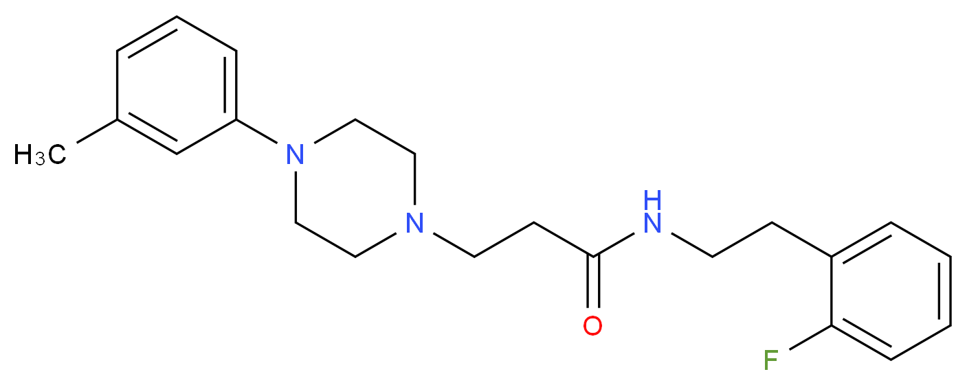N-[2-(2-fluorophenyl)ethyl]-3-[4-(3-methylphenyl)-1-piperazinyl]propanamide_Molecular_structure_CAS_)