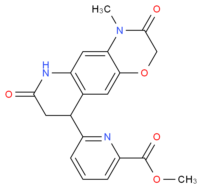 methyl 6-(4-methyl-3,7-dioxo-3,4,6,7,8,9-hexahydro-2H-[1,4]oxazino[2,3-g]quinolin-9-yl)pyridine-2-carboxylate_Molecular_structure_CAS_)