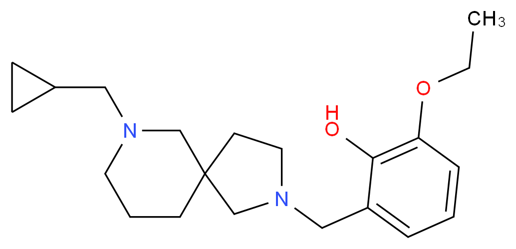 2-{[7-(cyclopropylmethyl)-2,7-diazaspiro[4.5]dec-2-yl]methyl}-6-ethoxyphenol_Molecular_structure_CAS_)