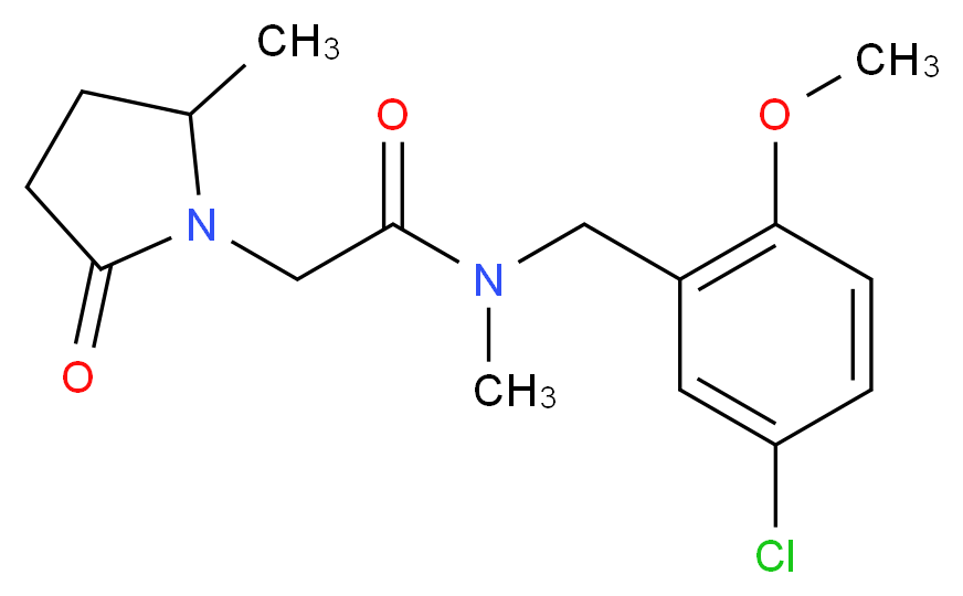 N-(5-chloro-2-methoxybenzyl)-N-methyl-2-(2-methyl-5-oxopyrrolidin-1-yl)acetamide_Molecular_structure_CAS_)