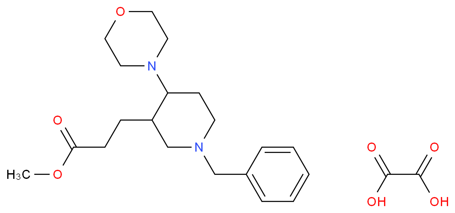 Methyl 3-(1-benzyl-4-morpholin-4-ylpiperidin-3-yl)propanoate oxalate_Molecular_structure_CAS_)