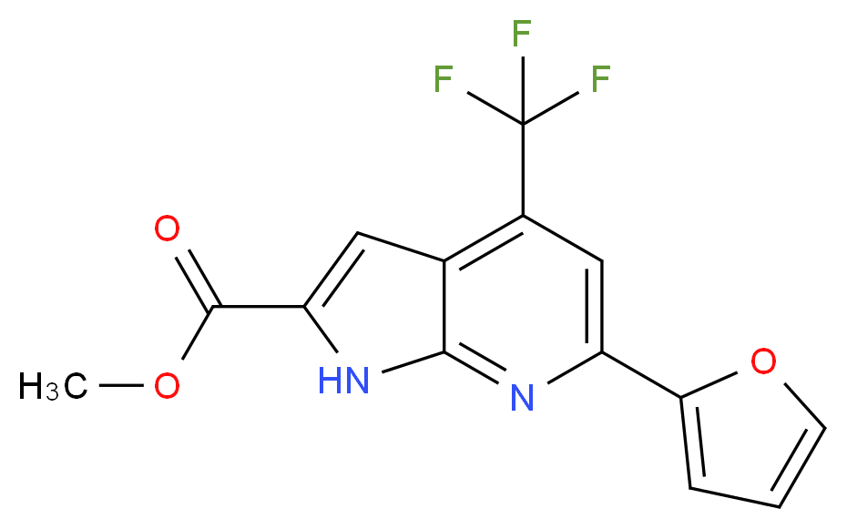 Methyl 6-(fur-2-yl)-4-(trifluoromethyl)-7-azaindole-2-carboxylate_Molecular_structure_CAS_1027511-30-3)