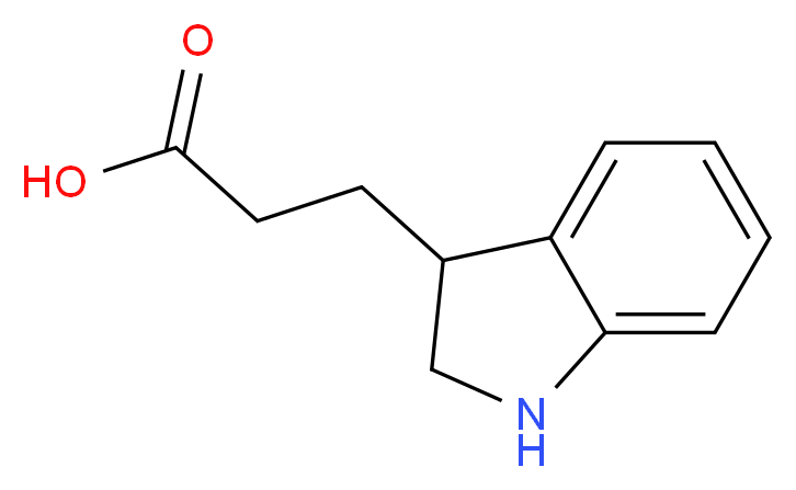 3-[2,3-Dihydro-1-(1H)-indole]propanoic acid_Molecular_structure_CAS_)