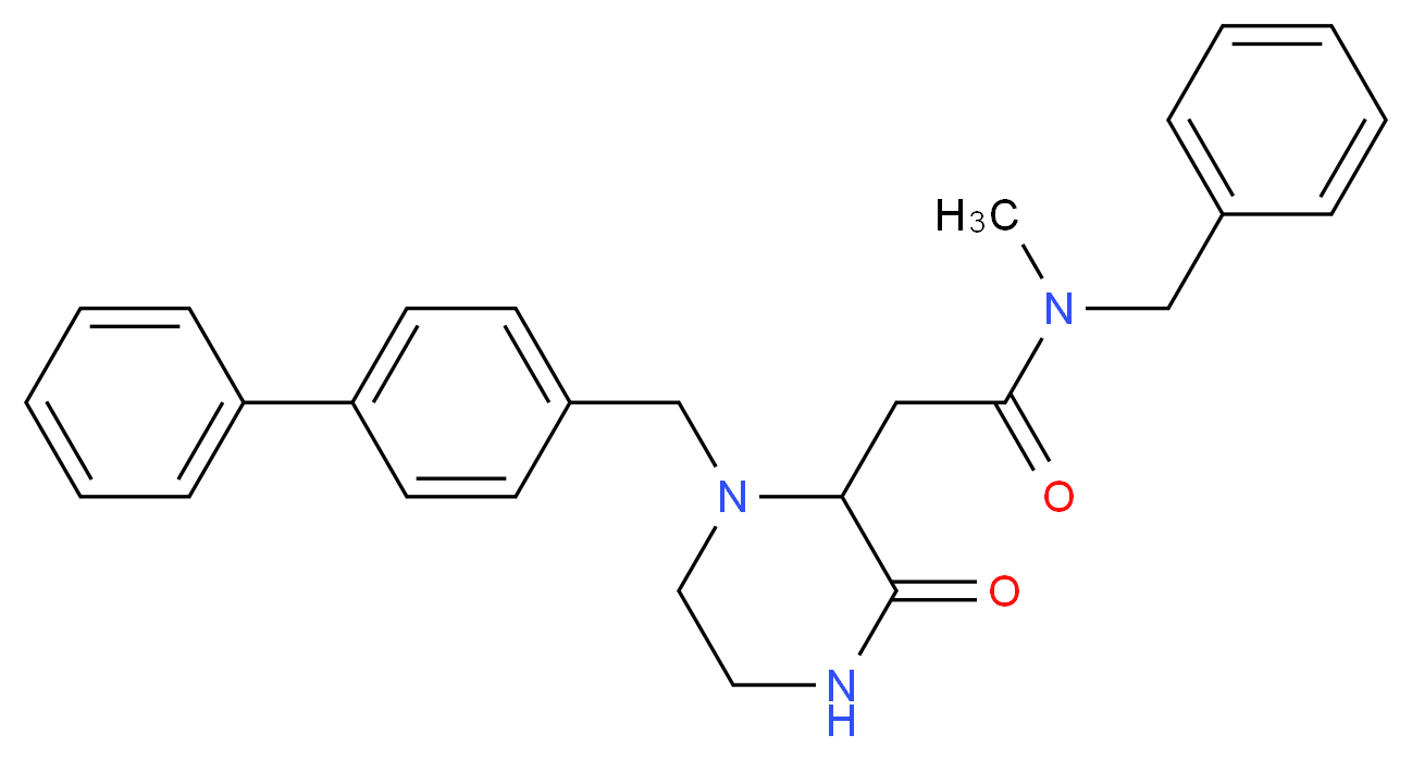 N-benzyl-2-[1-(4-biphenylylmethyl)-3-oxo-2-piperazinyl]-N-methylacetamide_Molecular_structure_CAS_)