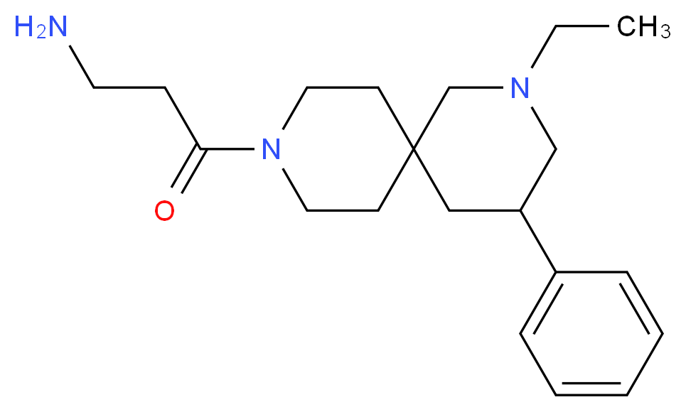 3-(2-ethyl-4-phenyl-2,9-diazaspiro[5.5]undec-9-yl)-3-oxo-1-propanamine_Molecular_structure_CAS_)