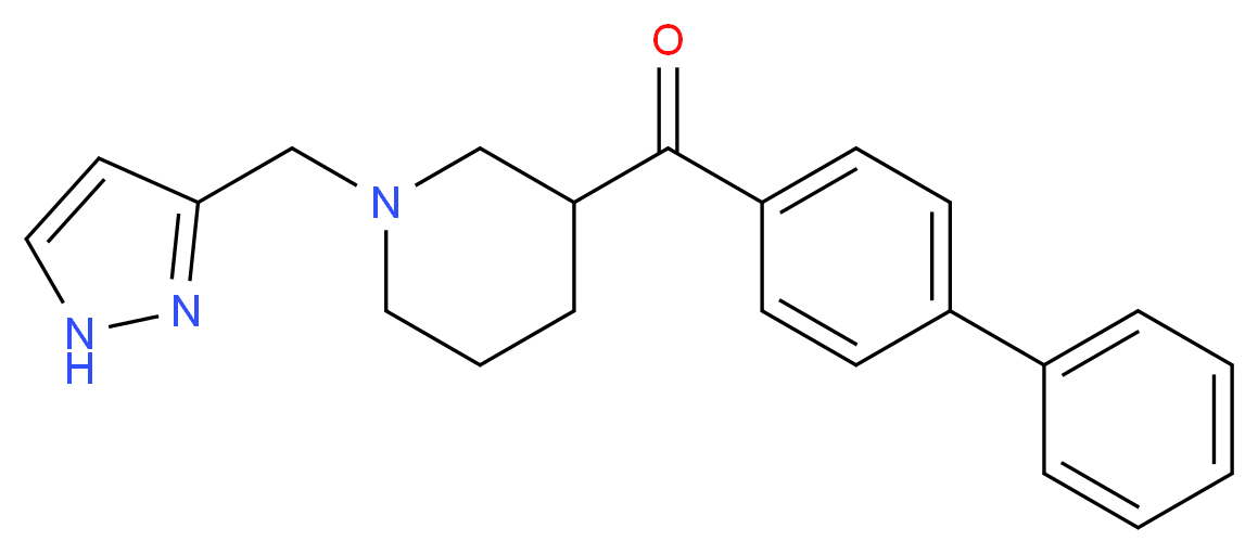 4-biphenylyl[1-(1H-pyrazol-3-ylmethyl)-3-piperidinyl]methanone_Molecular_structure_CAS_)