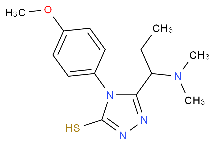 5-[1-(dimethylamino)propyl]-4-(4-methoxyphenyl)-4H-1,2,4-triazole-3-thiol_Molecular_structure_CAS_)