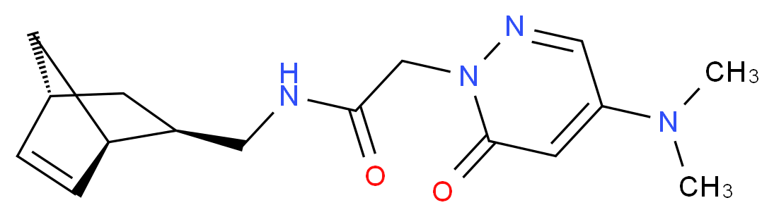 N-[(1R*,2R*,4R*)-bicyclo[2.2.1]hept-5-en-2-ylmethyl]-2-[4-(dimethylamino)-6-oxo-1(6H)-pyridazinyl]acetamide_Molecular_structure_CAS_)