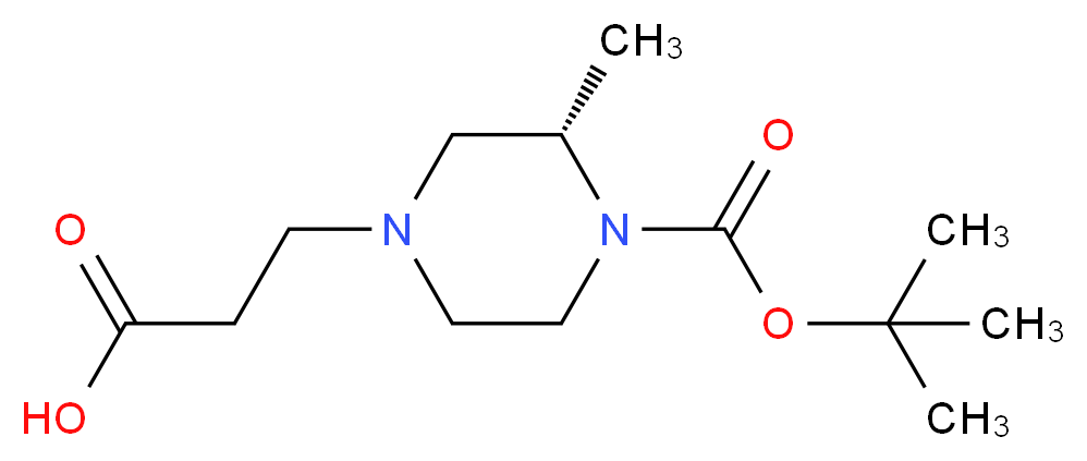 (S)-3-(4-(tert-butoxycarbonyl)-3-methylpiperazin-1-yl)propanoic acid_Molecular_structure_CAS_1240586-77-9)