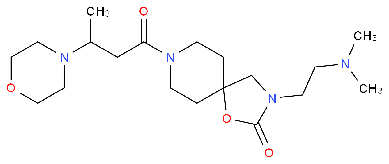 3-[2-(dimethylamino)ethyl]-8-(3-morpholin-4-ylbutanoyl)-1-oxa-3,8-diazaspiro[4.5]decan-2-one_Molecular_structure_CAS_)