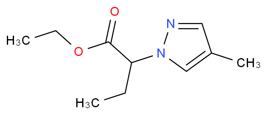 Ethyl 2-(4-methyl-1H-pyrazol-1-yl)butanoate_Molecular_structure_CAS_)