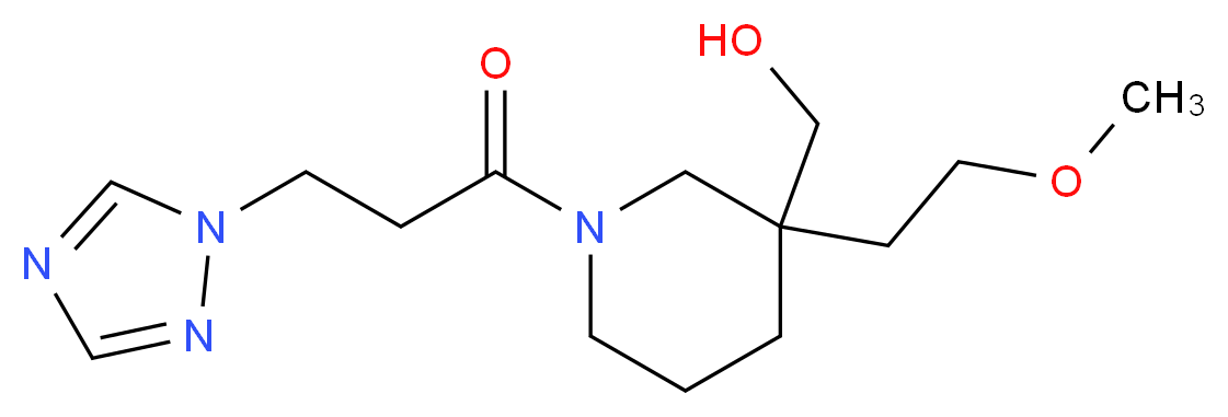 {3-(2-methoxyethyl)-1-[3-(1H-1,2,4-triazol-1-yl)propanoyl]-3-piperidinyl}methanol_Molecular_structure_CAS_)