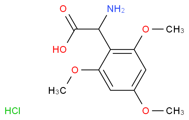 AMINO-(2,4,6-TRIMETHOXY-PHENYL)-ACETIC ACID HYDROCHLORIDE_Molecular_structure_CAS_)