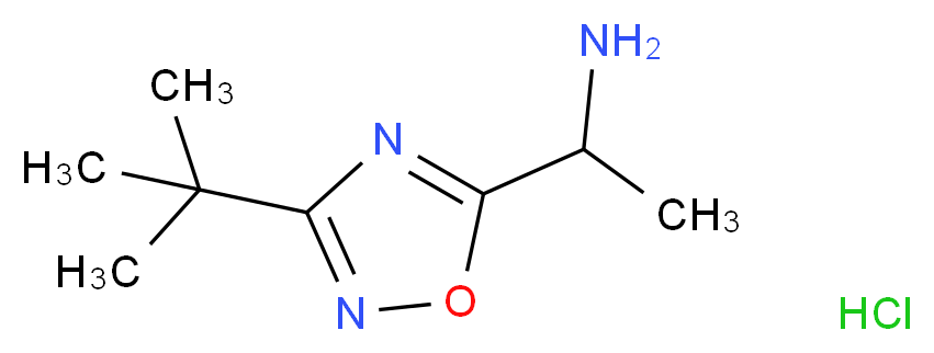 1-(3-tert-butyl-1,2,4-oxadiazol-5-yl)ethan-1-amine hydrochloride_Molecular_structure_CAS_)