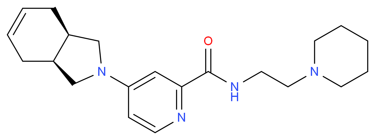 4-[(3aR*,7aS*)-1,3,3a,4,7,7a-hexahydro-2H-isoindol-2-yl]-N-[2-(1-piperidinyl)ethyl]-2-pyridinecarboxamide_Molecular_structure_CAS_)