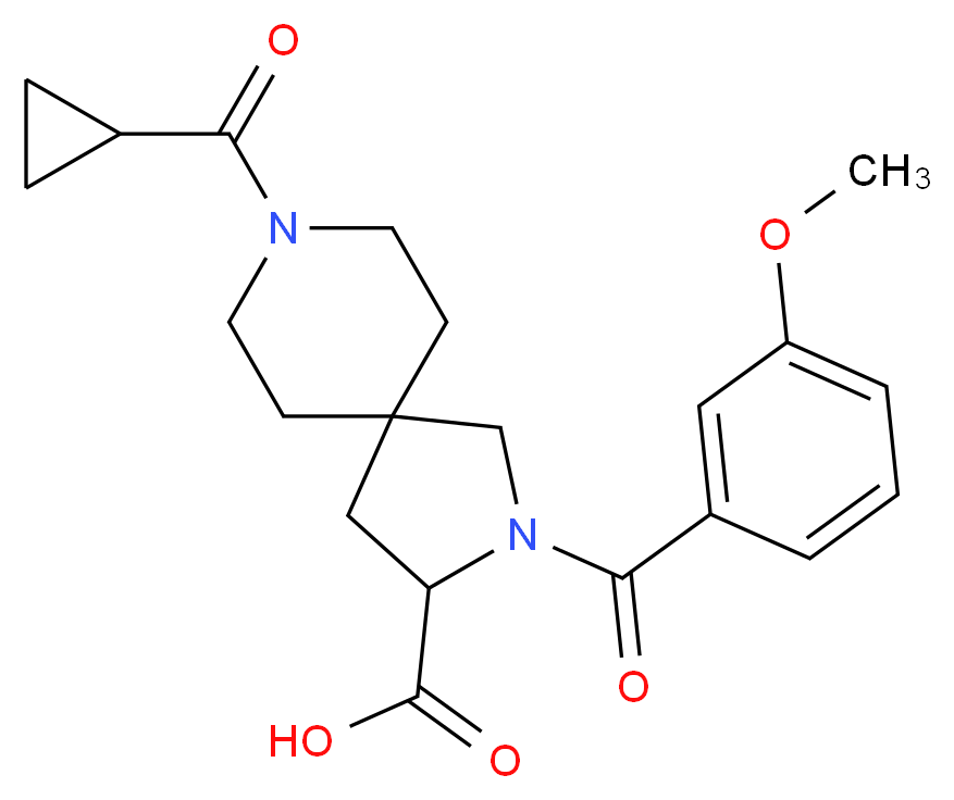 8-(cyclopropylcarbonyl)-2-(3-methoxybenzoyl)-2,8-diazaspiro[4.5]decane-3-carboxylic acid_Molecular_structure_CAS_)