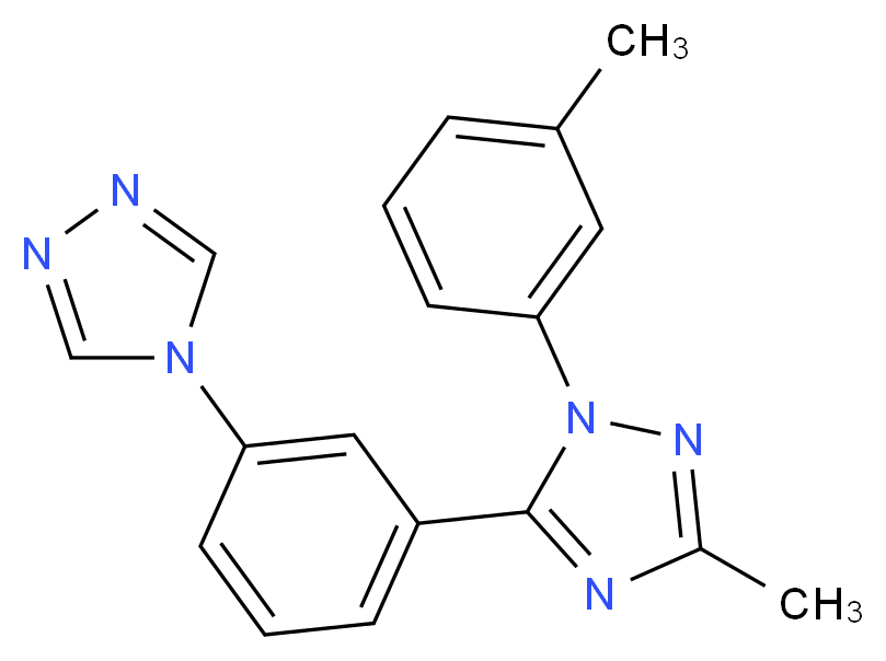 3-methyl-1-(3-methylphenyl)-5-[3-(4H-1,2,4-triazol-4-yl)phenyl]-1H-1,2,4-triazole_Molecular_structure_CAS_)