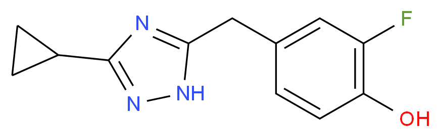 4-[(3-cyclopropyl-1H-1,2,4-triazol-5-yl)methyl]-2-fluorophenol_Molecular_structure_CAS_)