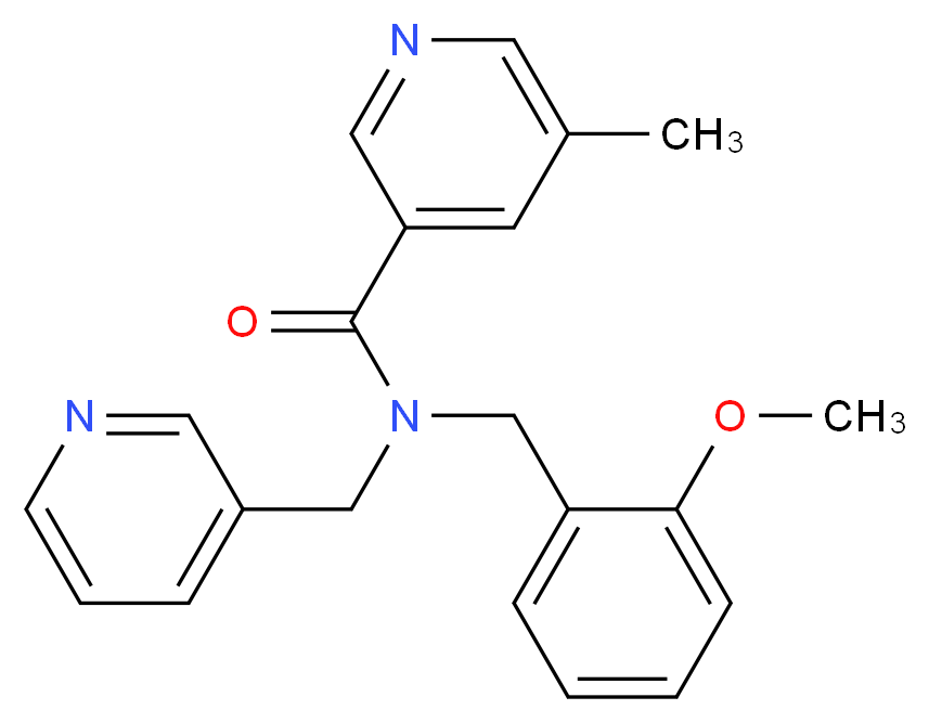 N-(2-methoxybenzyl)-5-methyl-N-(pyridin-3-ylmethyl)nicotinamide_Molecular_structure_CAS_)
