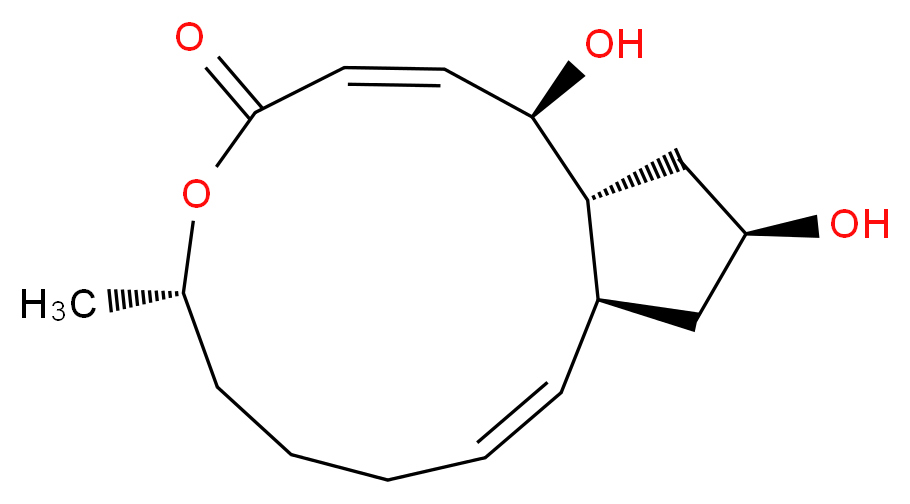 1,6,7,8,9,11A,12,13,14,14A-DECAHYDRO-1,13-DIHYDROXY-6-METHYL-4H-CYCLOPENT[F]OXACYCLOTRIDECIN-4-ONE_Molecular_structure_CAS_)