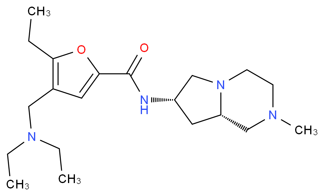 4-[(diethylamino)methyl]-5-ethyl-N-[(7S,8aS)-2-methyloctahydropyrrolo[1,2-a]pyrazin-7-yl]-2-furamide_Molecular_structure_CAS_)