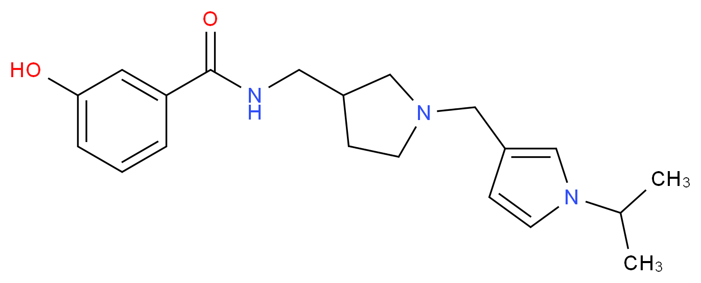 3-hydroxy-N-({1-[(1-isopropyl-1H-pyrrol-3-yl)methyl]pyrrolidin-3-yl}methyl)benzamide_Molecular_structure_CAS_)
