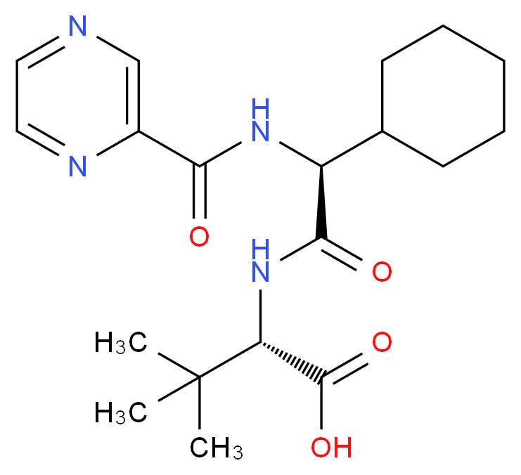 (2S)-2-Cyclohexyl-N-(2-pyrazinylcarbonyl)glycyl-3-methyl-L-valine_Molecular_structure_CAS_402958-96-7)