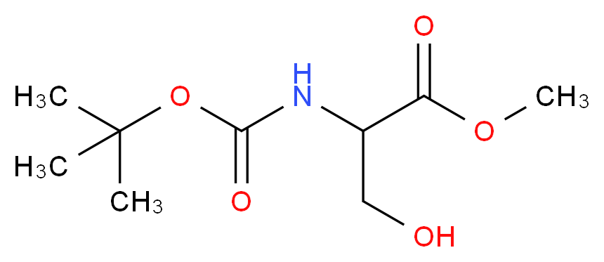 methyl 2-{[(tert-butoxy)carbonyl]amino}-3-hydroxypropanoate_Molecular_structure_CAS_)