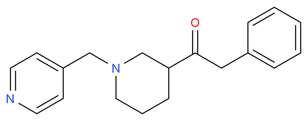 2-phenyl-1-[1-(4-pyridinylmethyl)-3-piperidinyl]ethanone_Molecular_structure_CAS_)