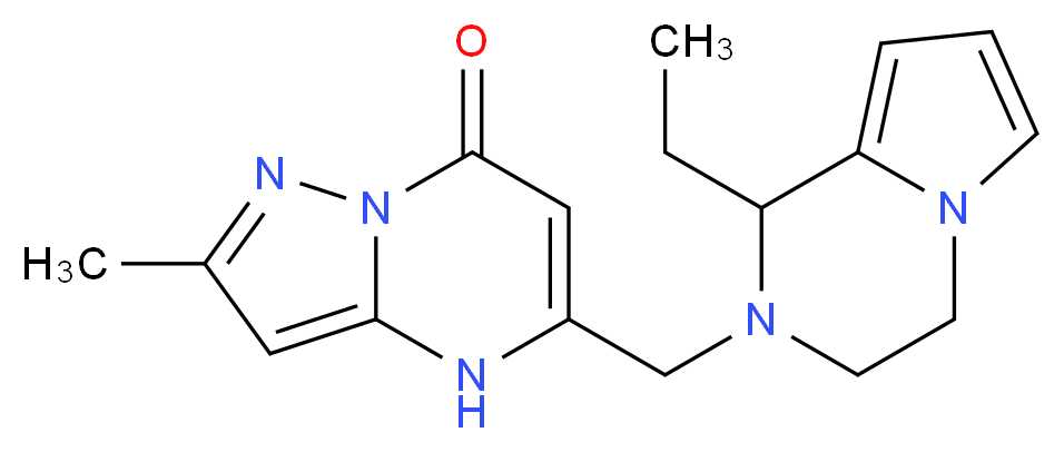 5-[(1-ethyl-3,4-dihydropyrrolo[1,2-a]pyrazin-2(1H)-yl)methyl]-2-methylpyrazolo[1,5-a]pyrimidin-7(4H)-one_Molecular_structure_CAS_)
