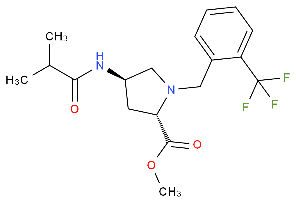 methyl (4R)-4-(isobutyrylamino)-1-[2-(trifluoromethyl)benzyl]-L-prolinate_Molecular_structure_CAS_)