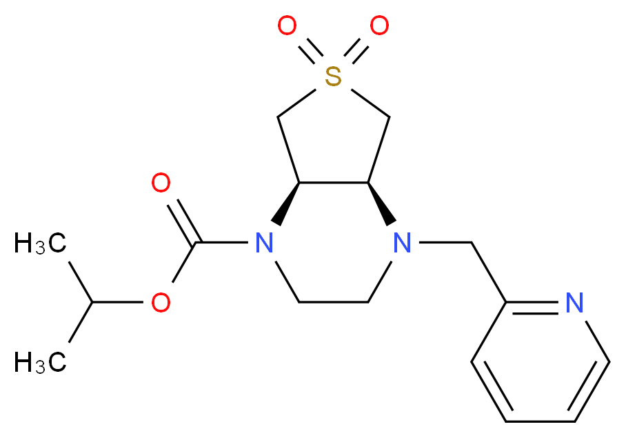 isopropyl (4aS*,7aR*)-4-(2-pyridinylmethyl)hexahydrothieno[3,4-b]pyrazine-1(2H)-carboxylate 6,6-dioxide_Molecular_structure_CAS_)