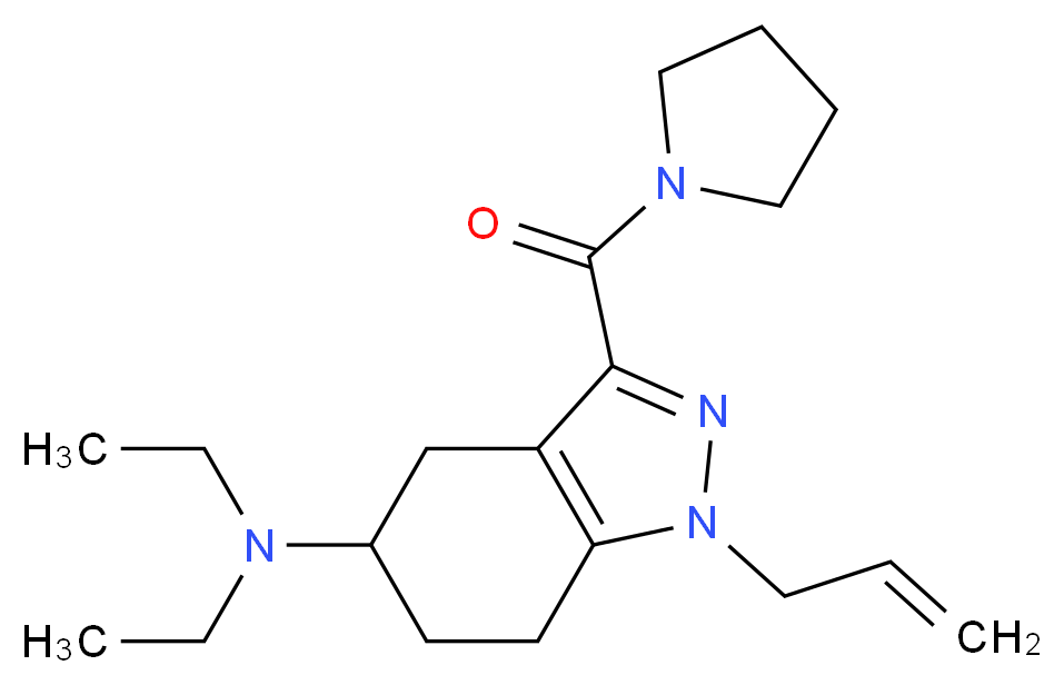 1-allyl-N,N-diethyl-3-(1-pyrrolidinylcarbonyl)-4,5,6,7-tetrahydro-1H-indazol-5-amine_Molecular_structure_CAS_)