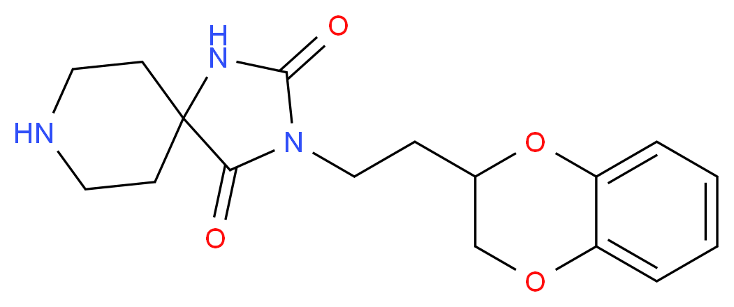 3-[2-(2,3-dihydro-1,4-benzodioxin-2-yl)ethyl]-1,3,8-triazaspiro[4.5]decane-2,4-dione_Molecular_structure_CAS_)
