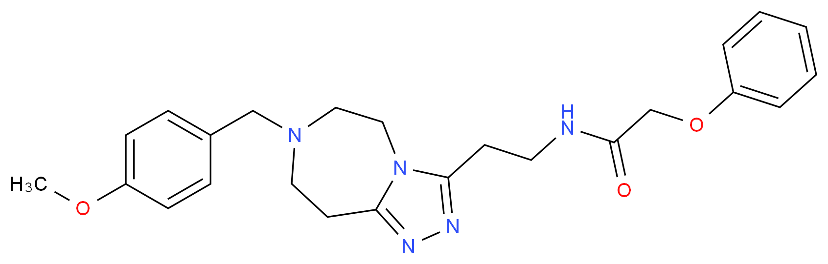 N-{2-[7-(4-methoxybenzyl)-6,7,8,9-tetrahydro-5H-[1,2,4]triazolo[4,3-d][1,4]diazepin-3-yl]ethyl}-2-phenoxyacetamide_Molecular_structure_CAS_)