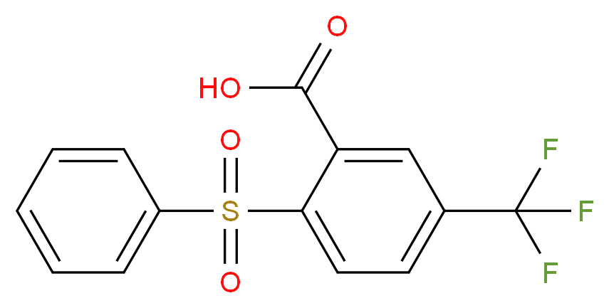 2-(Phenylsulphonyl)-5-(trifluoromethyl)benzoic acid_Molecular_structure_CAS_)