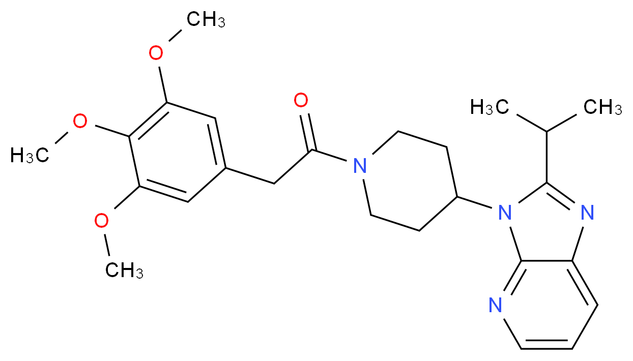 2-isopropyl-3-{1-[(3,4,5-trimethoxyphenyl)acetyl]-4-piperidinyl}-3H-imidazo[4,5-b]pyridine_Molecular_structure_CAS_)