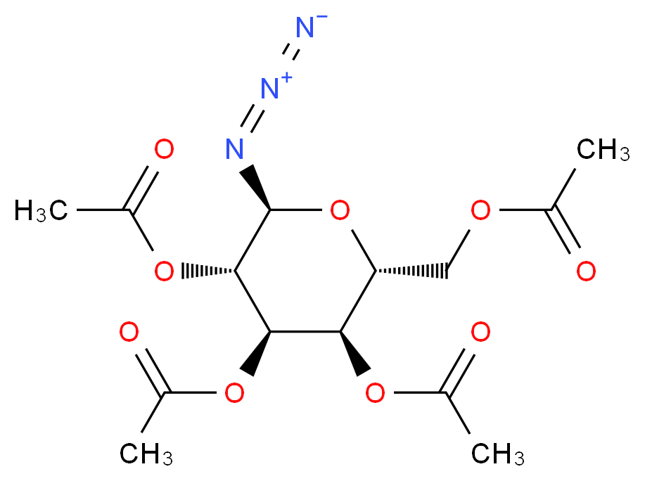 1-Azido-1-deoxy-beta-D-glucopyranoside tetraacetate 98%_Molecular_structure_CAS_13992-25-1)