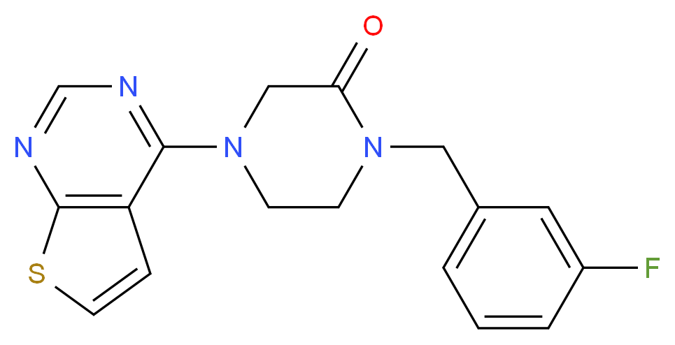 1-(3-fluorobenzyl)-4-thieno[2,3-d]pyrimidin-4-yl-2-piperazinone_Molecular_structure_CAS_)