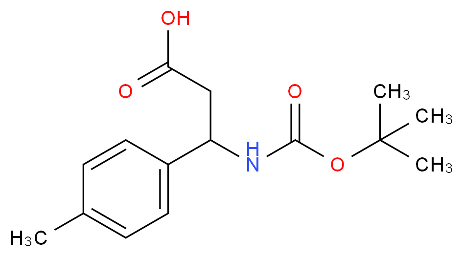 3-[(tert-Butoxycarbonyl)amino]-3-(4-methylphenyl)propanoic acid_Molecular_structure_CAS_284493-60-3)