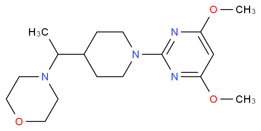 4-{1-[1-(4,6-dimethoxy-2-pyrimidinyl)-4-piperidinyl]ethyl}morpholine_Molecular_structure_CAS_)