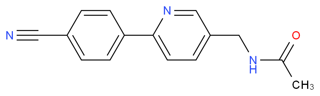 N-{[6-(4-cyanophenyl)pyridin-3-yl]methyl}acetamide_Molecular_structure_CAS_)