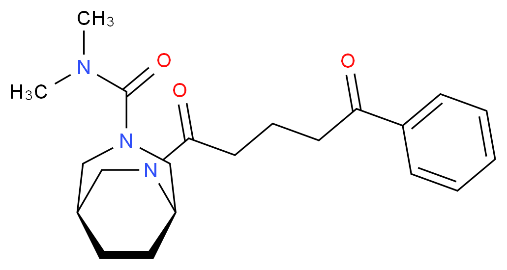 (1R*,5R*)-N,N-dimethyl-6-(5-oxo-5-phenylpentanoyl)-3,6-diazabicyclo[3.2.2]nonane-3-carboxamide_Molecular_structure_CAS_)
