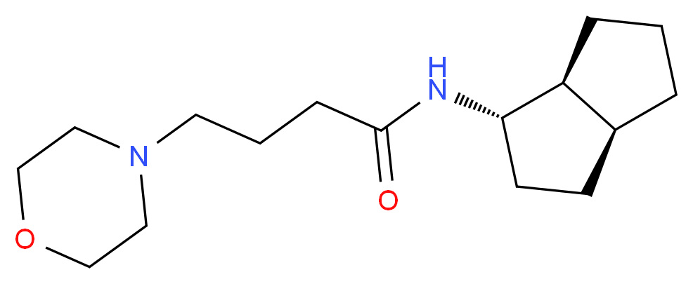 4-morpholin-4-yl-N-[(1S*,3aS*,6aS*)-octahydropentalen-1-yl]butanamide_Molecular_structure_CAS_)