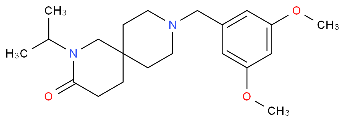 9-(3,5-dimethoxybenzyl)-2-isopropyl-2,9-diazaspiro[5.5]undecan-3-one_Molecular_structure_CAS_)