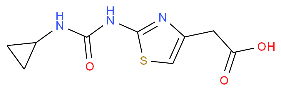 2-{2-[(cyclopropylcarbamoyl)amino]-1,3-thiazol-4-yl}acetic acid_Molecular_structure_CAS_)