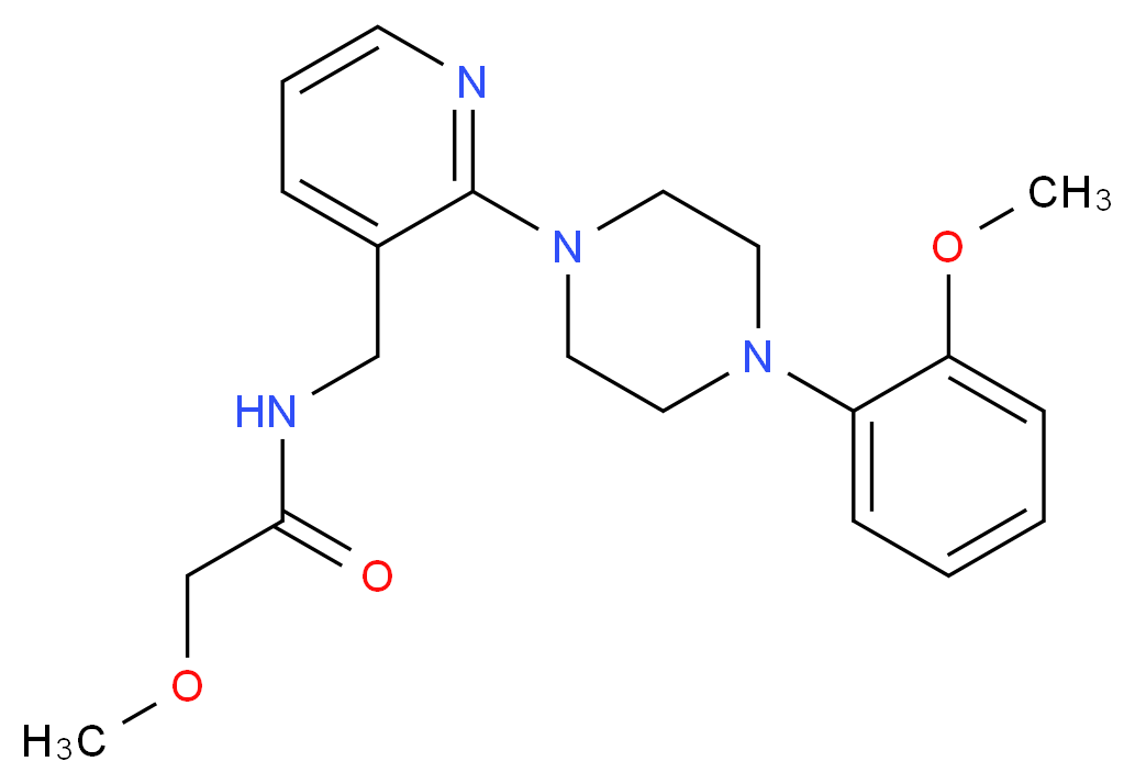 2-methoxy-N-({2-[4-(2-methoxyphenyl)-1-piperazinyl]-3-pyridinyl}methyl)acetamide_Molecular_structure_CAS_)