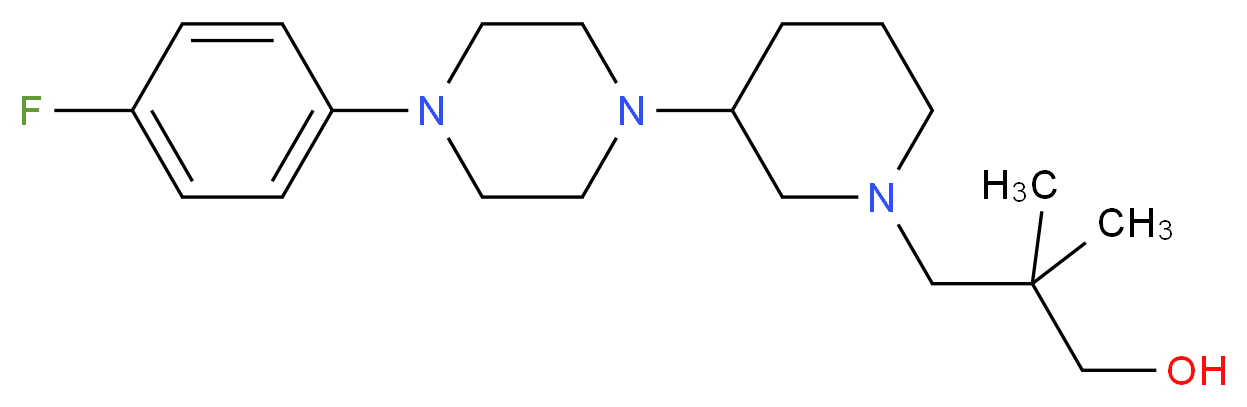 3-{3-[4-(4-fluorophenyl)-1-piperazinyl]-1-piperidinyl}-2,2-dimethyl-1-propanol_Molecular_structure_CAS_)